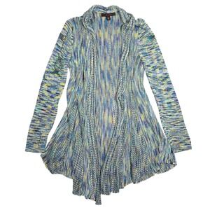 Fever Open Front Y2k Knit Cardigan Sweater Duster‎ Multi S 2000s Bratz Preppy